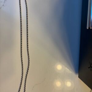 Silver and Black Chain Necklace
